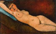 Amedeo Modigliani Reclining Nude on a Blue Cushion (mk39) Sweden oil painting artist